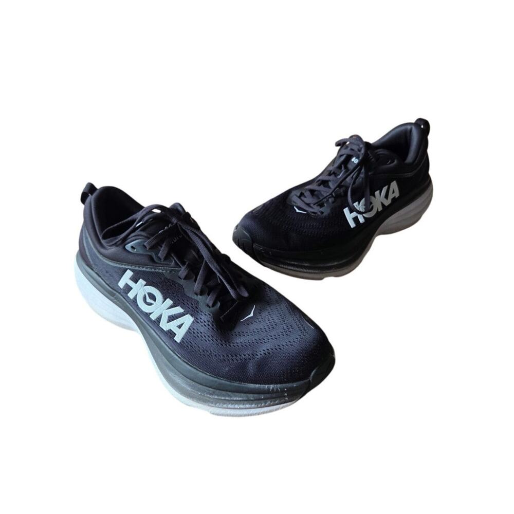 Hoka one one bondi 8 black sneakers womens shoes comfort 10.5